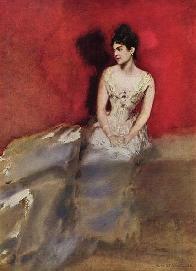 Arthur Ignatius Keller Portrat der Frau des Kenstlers Spain oil painting art